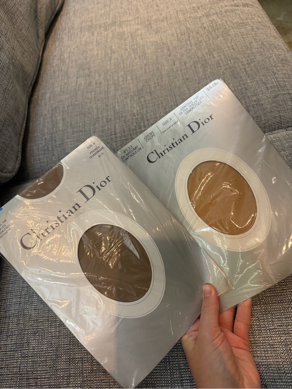Christian Dior Beige and Tan panty hose tights -2